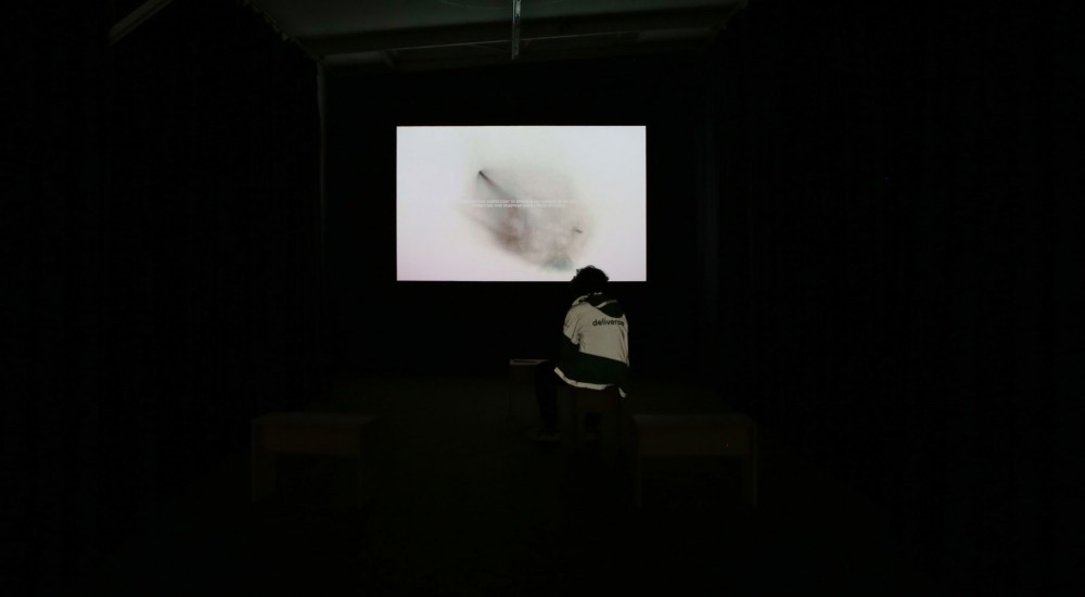 Rosa Menkman, Whiteout, 2020, installation view at Lothringer 13 Halle, Munich, July 2021. 
