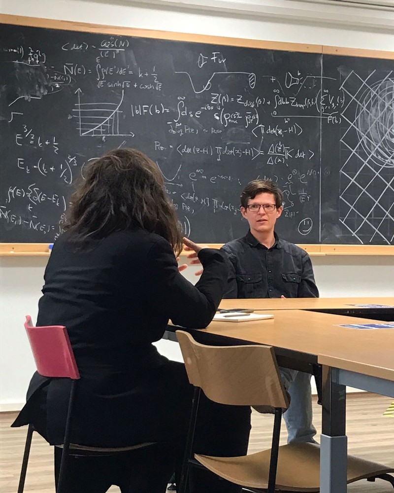 Rosa barba with theoretical physicist Matthew Mccullough