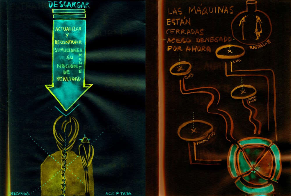 Patricia Domínguez, Tres lunas más abajo, watercolour on paper. Courtesy the artist