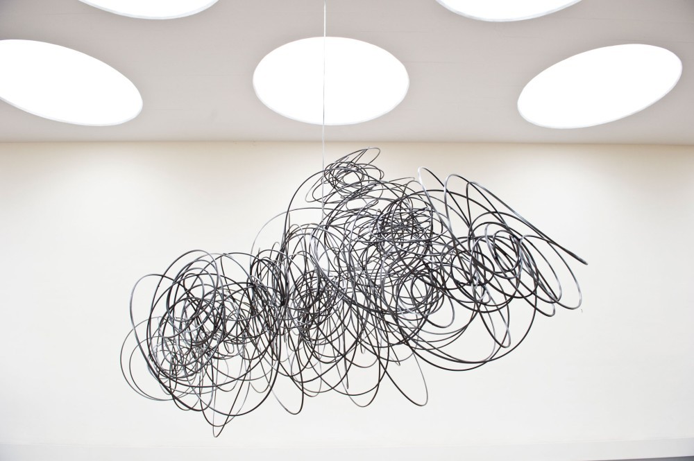Antony Gormley, Feeling Material, 2008. Installed at CERN's Main Building in 2011. Photo by Jeannet Benoit