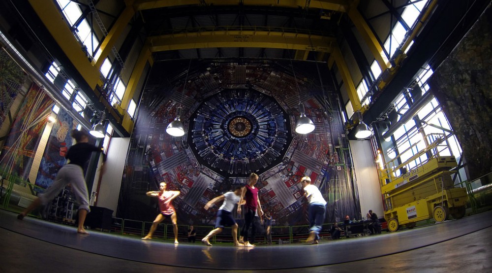 Dancers rehearse Quantum at the CMS Cavern for its premiere on CERN’s Open Days. Photo by Michael Hoch